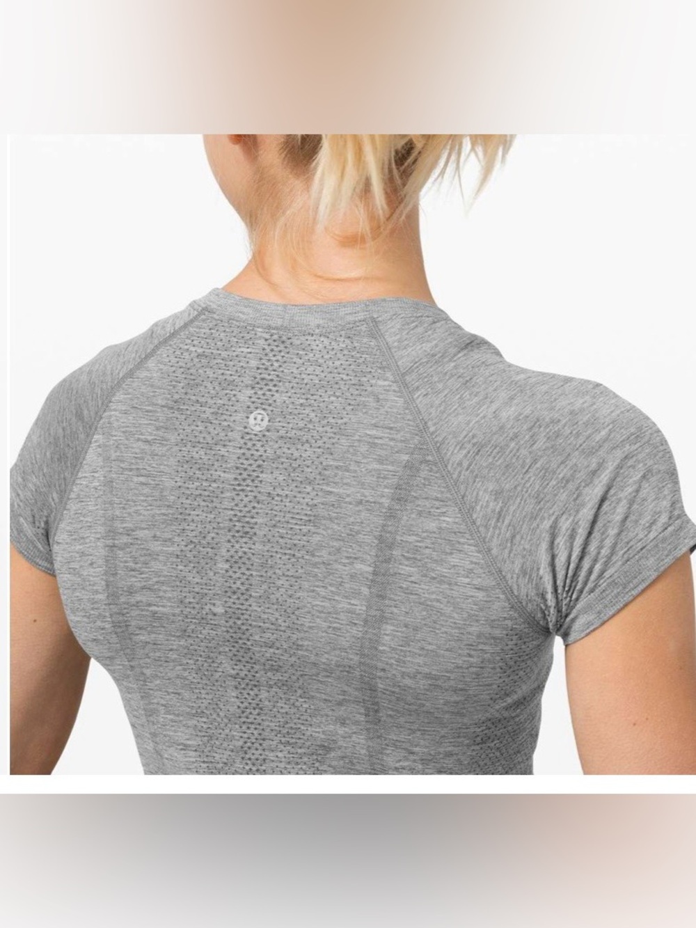 Lululemon Swiftly Tech Short Sleeve 2.0, size 12, Slate / White - Picture 5 of 11